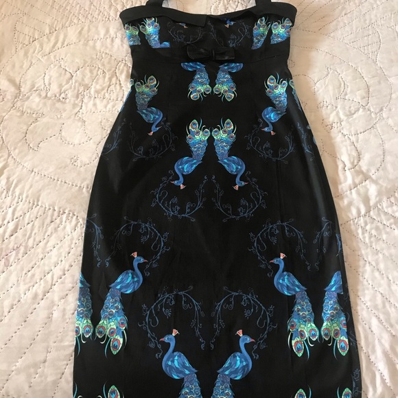 Peacock Pin Up Dress - Picture 2 of 5